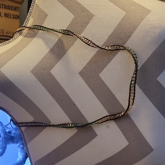 Crystal beaded twined in leather...awesome piece...Bella ryann - Picture 7 of 10